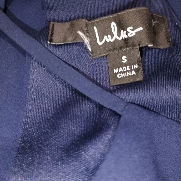 Lulus, Dreamy Date Night, Navy Blue Midi - Picture 5 of 5